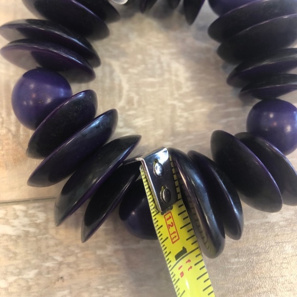 Bracelet Chunky Tagua Nuts PURPLE - Picture 8 of 9